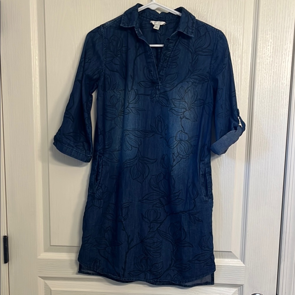 Floral Denim Dress